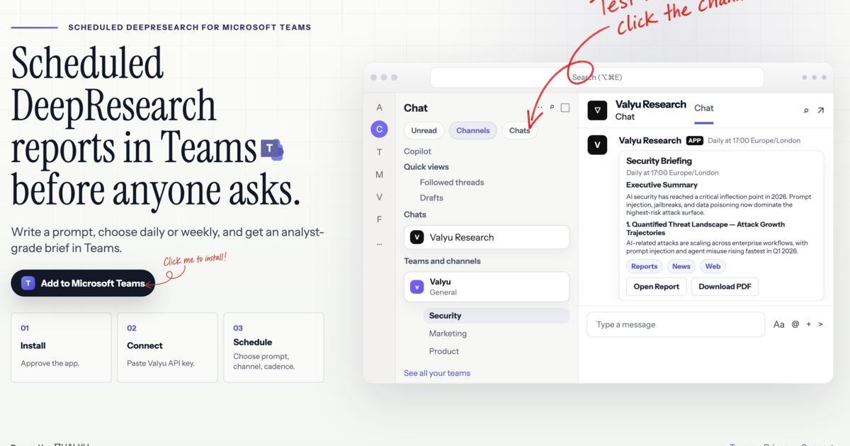 Schedule DeepResearch Reports Daily in Microsoft Teams